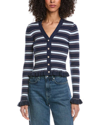 Laundry By Shelli Segal Ruffle Hem Cardigan