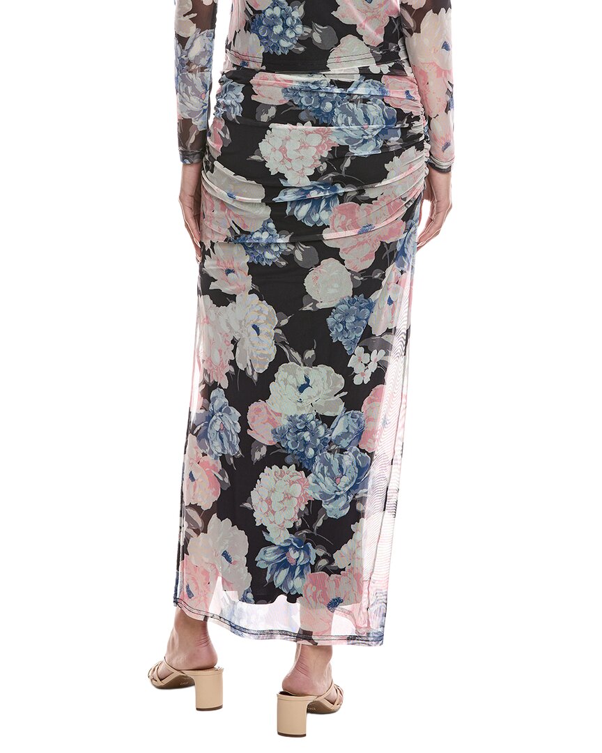Laundry By Shelli Segal Bouquet Printed Ruched Midi Skirt