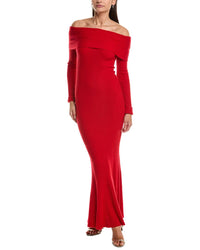 Fate Off-The-Shoulder Wool-Blend Maxi Sweaterdress