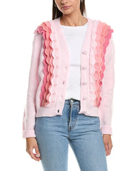 Fate Scallop Ruffle Detail Cardigan