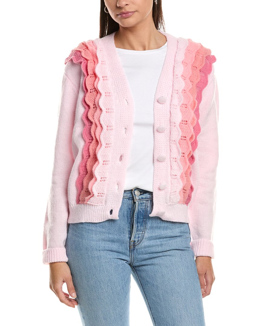 Fate Scallop Ruffle Detail Cardigan