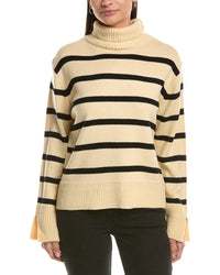 Fate Stripe Pattern Turtleneck Sweater