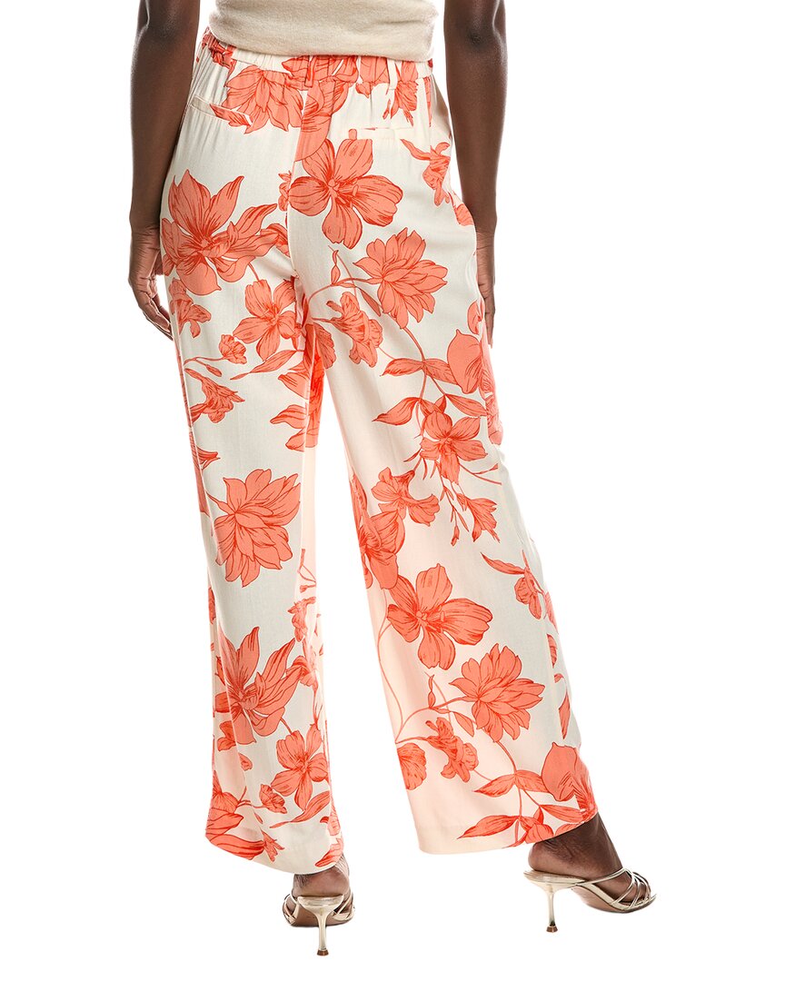 Laundry By Shelli Segal Blossoming Linen-Blend Pleated Pant