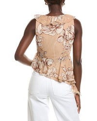 Laundry By Shelli Segal Asymmetrical Ruffle Blouse