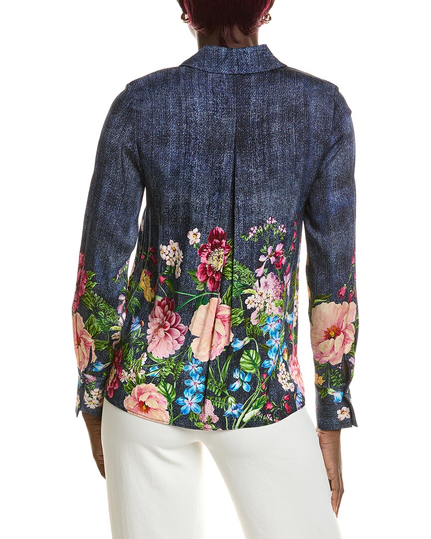 Elie Tahari Elie Tahari The Johanna Silk-Blend Blouse