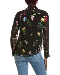 Elie Tahari Elie Tahari The Janice Silk-Blend Blouse