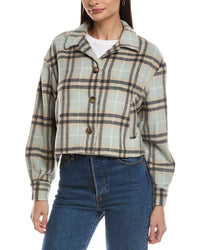 Oat New York Cropped Plaid Jacket