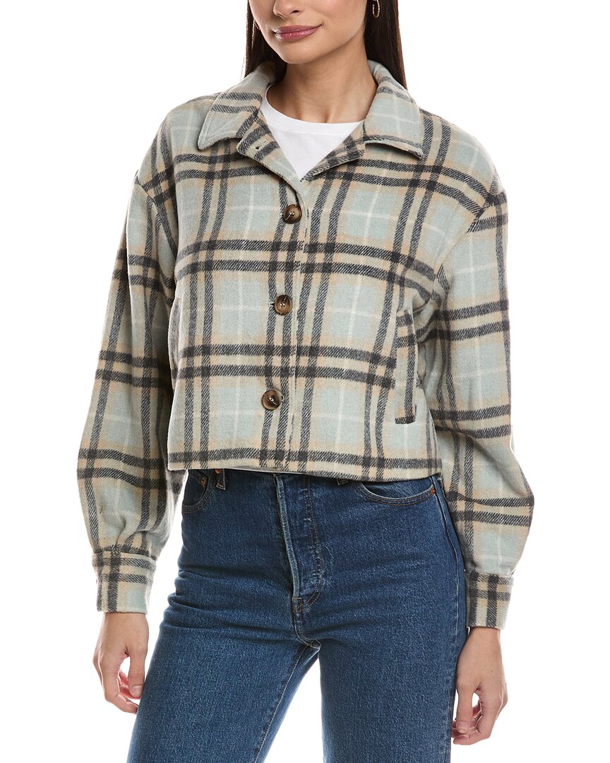 Oat New York Cropped Plaid Jacket