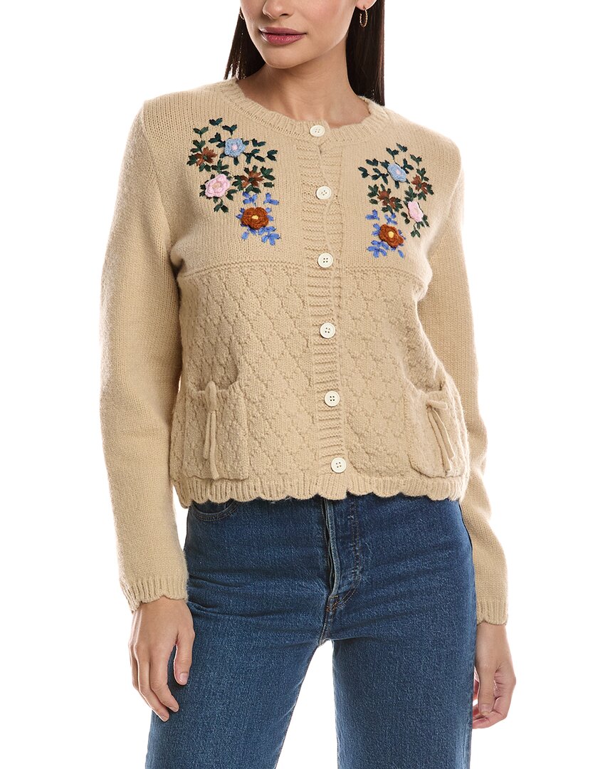 Oat New York Floral Embroidered Cardigan