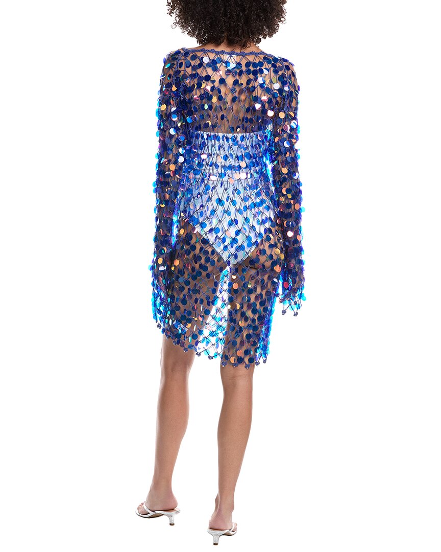 light blue sequin dress long Araceli Blue Sheath Spaghetti Strap Sequin Prom Dress with Slit Blue / 18