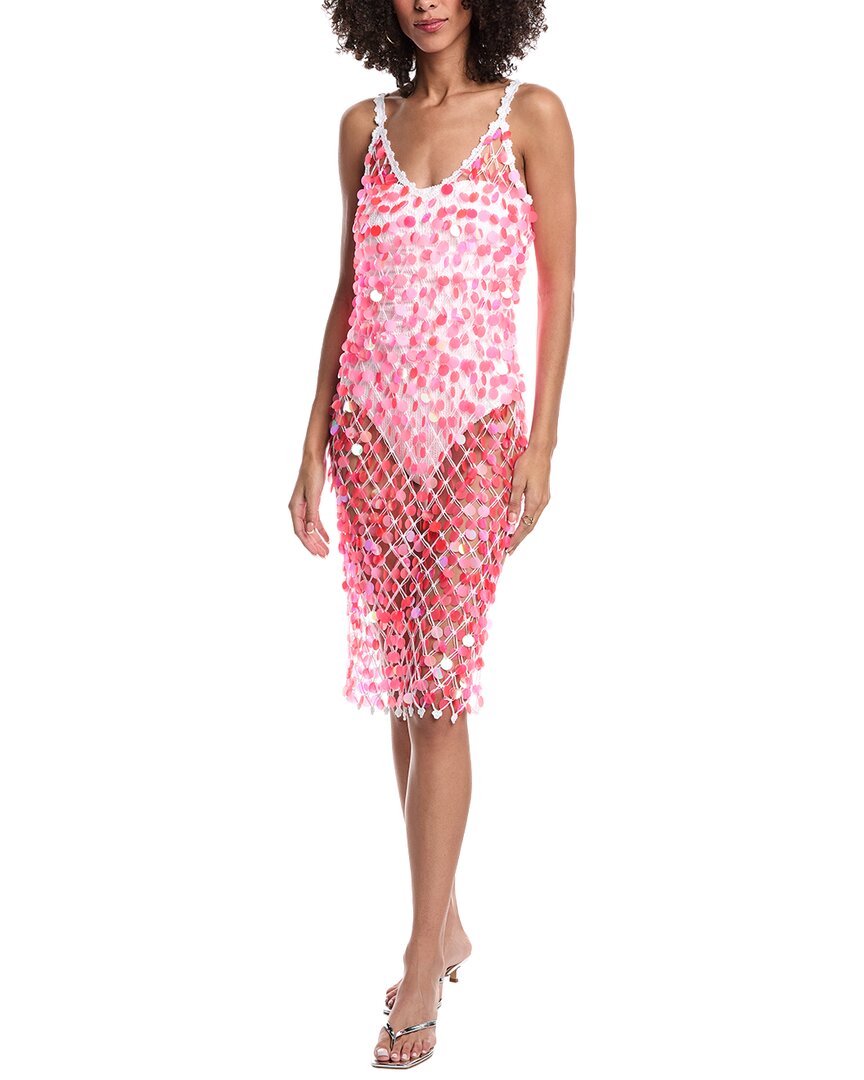Milly Sequin Crochet Midi Dress