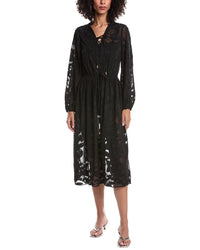 Milly Scroll Burnout Midi Dress Milly Scroll Burnout Midi Dress