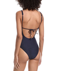 Milly Shimmer Texture Gold Braided One-Piece