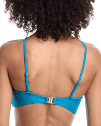 Milly Metallic Lux One-Shoulder Chain Bandeau Bikini Top