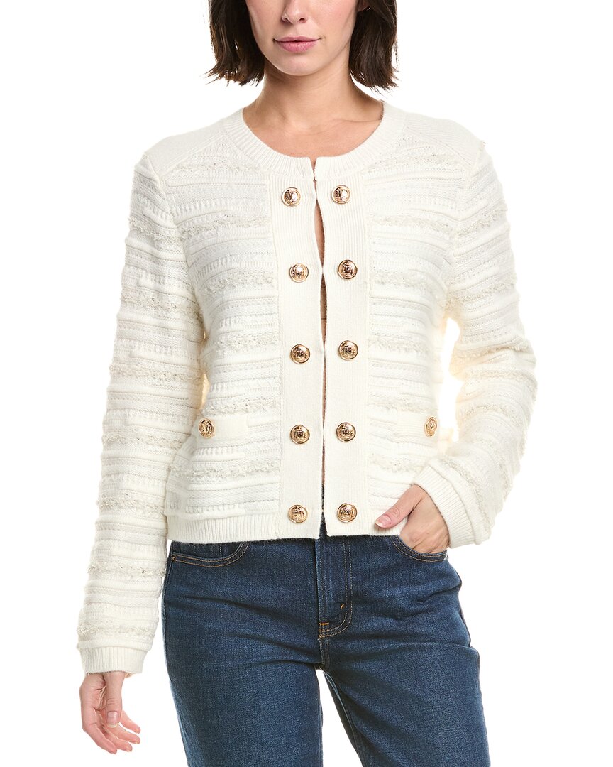 Milly Milly Textured Knit Wool-Blend Cardigan