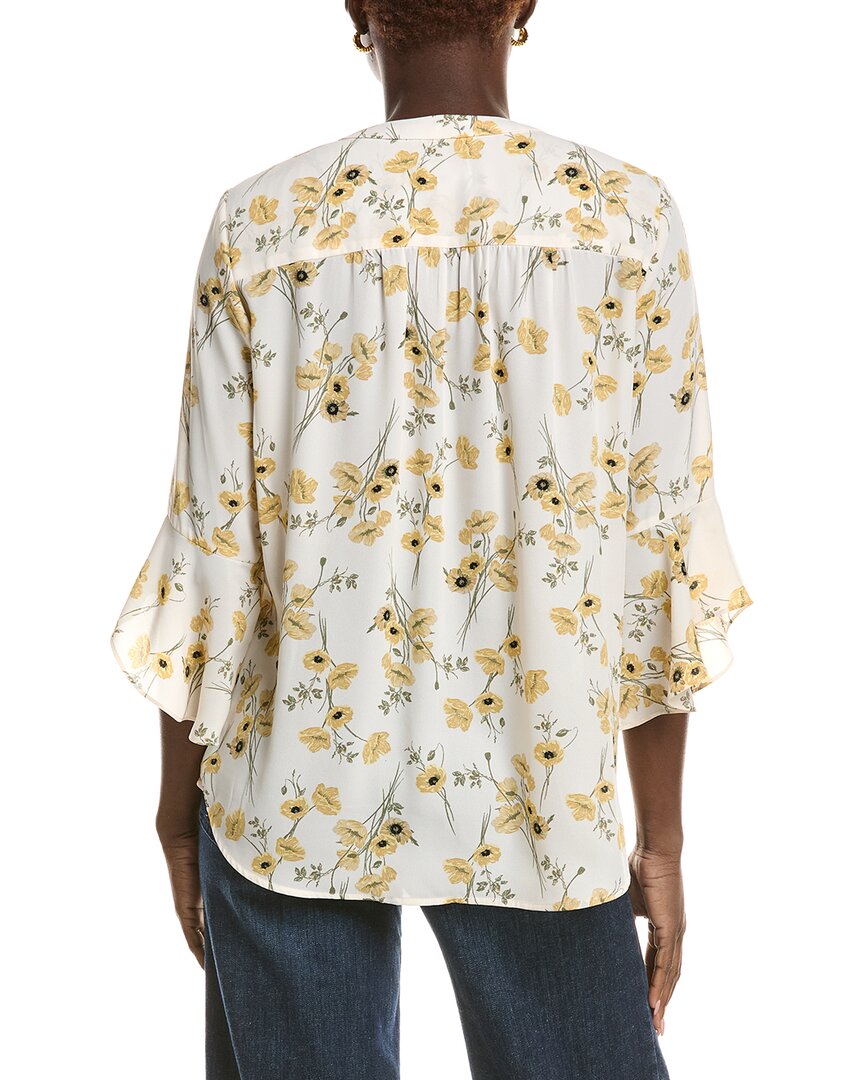 Jones New York Flutter Sleeve Kelly Blouse