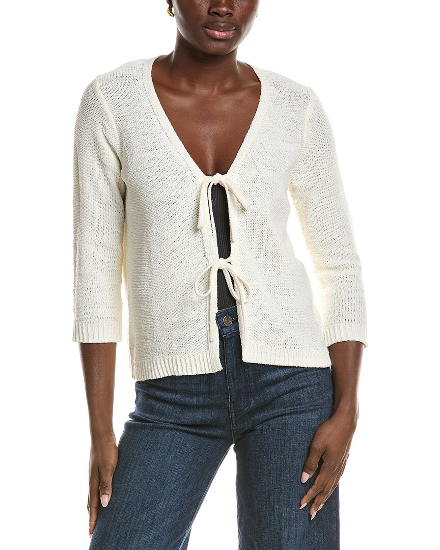 Jones New York Tie Front 3/4 Sleeve Cardigan