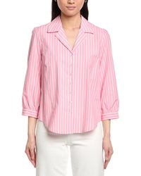 Jones New York Open Collar 3/4-Sleeve Blouse