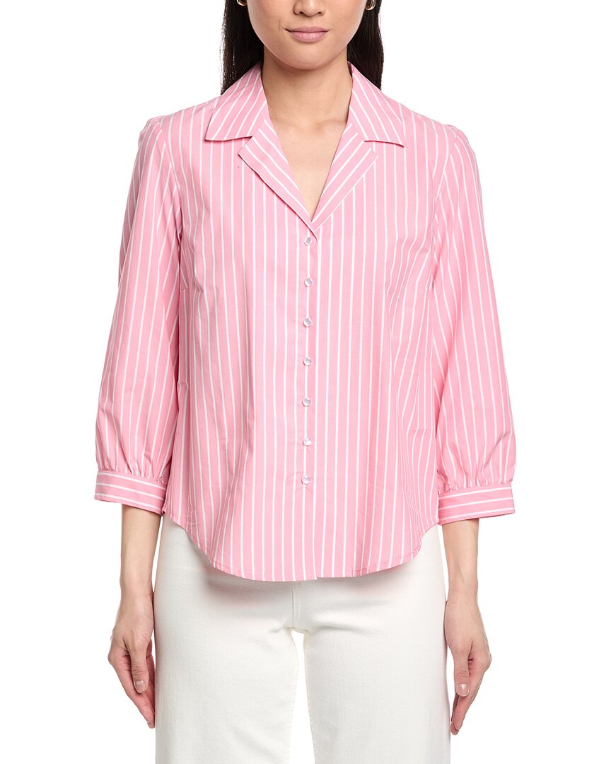 Jones New York Open Collar 3/4-Sleeve Blouse