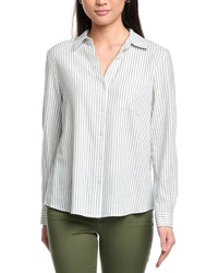 Jones New York Y-Neck Button Front Tunic