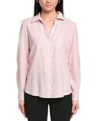Jones New York Y-Neck Button Front Tunic
