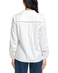 Jones New York Linen-Blend Y-Neck Tunic