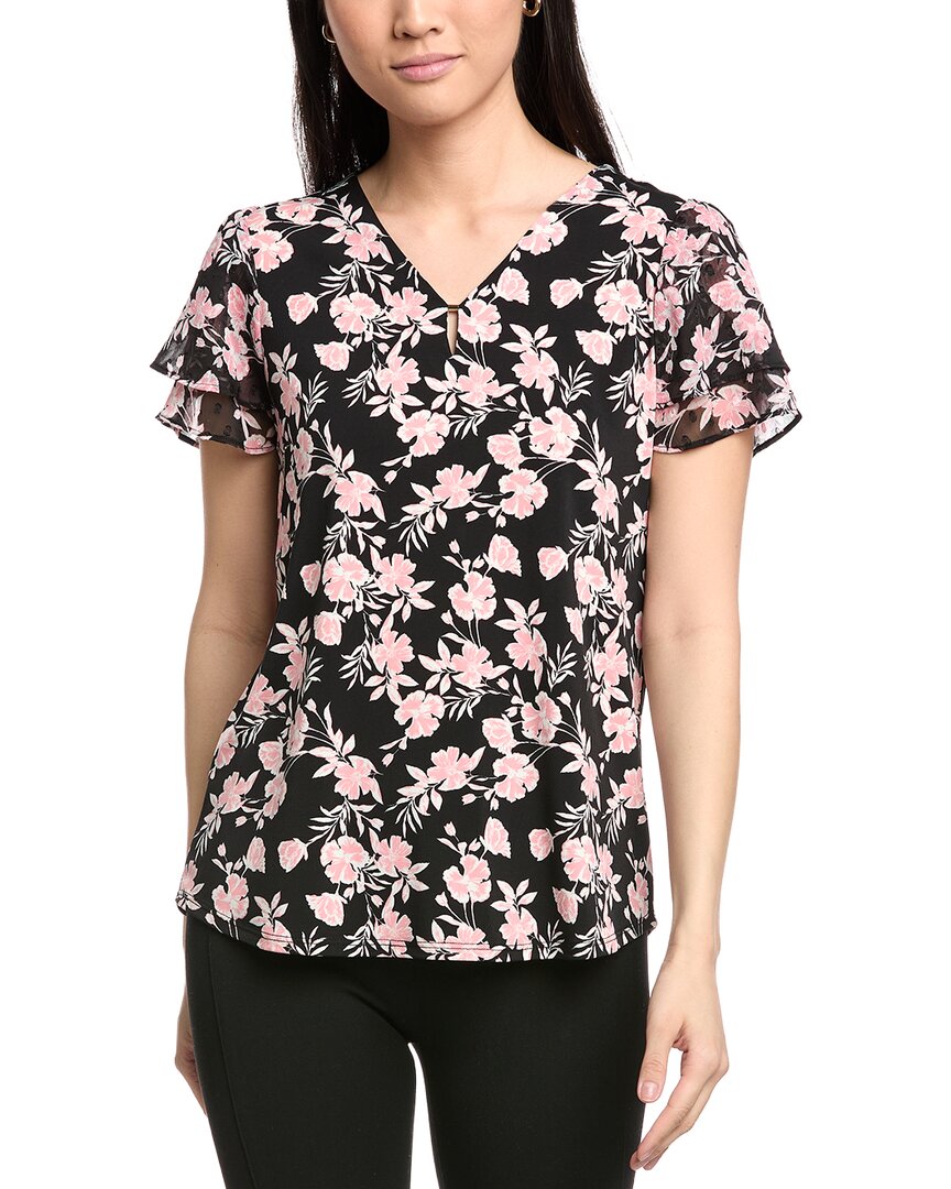 Jones New York Mix Media Floral Top