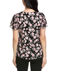 Jones New York Mix Media Floral Top