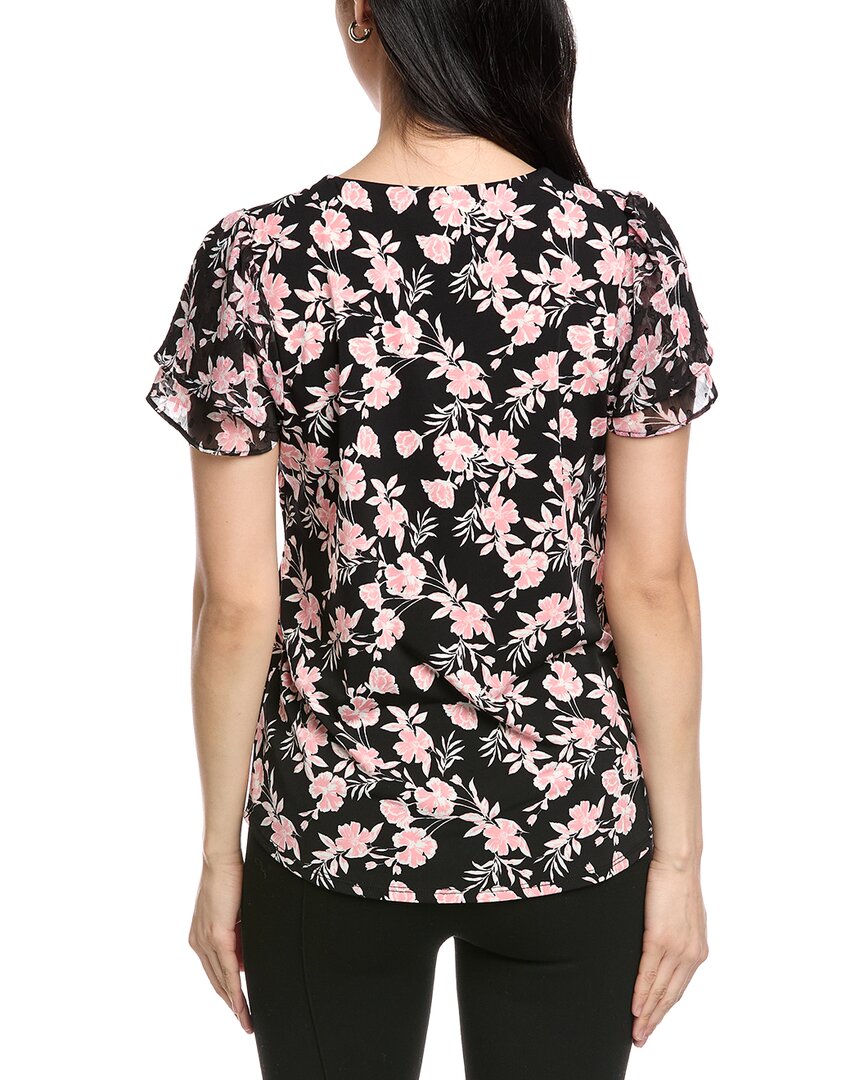 Jones New York Mix Media Floral Top