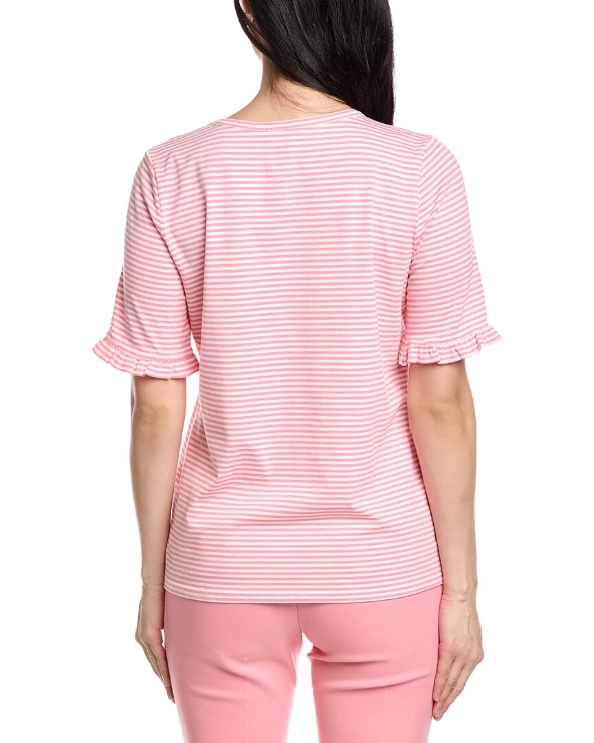Jones New York Elbow Ruffle Sleeve T-Shirt