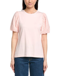 Jones New York Eyelet Sleeve T-Shirt