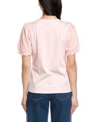 Jones New York Eyelet Sleeve T-Shirt