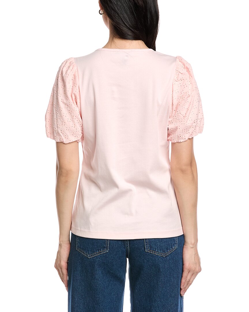 Jones New York Eyelet Sleeve T-Shirt