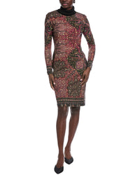 Etro Turtleneck Wool Mini Dress
