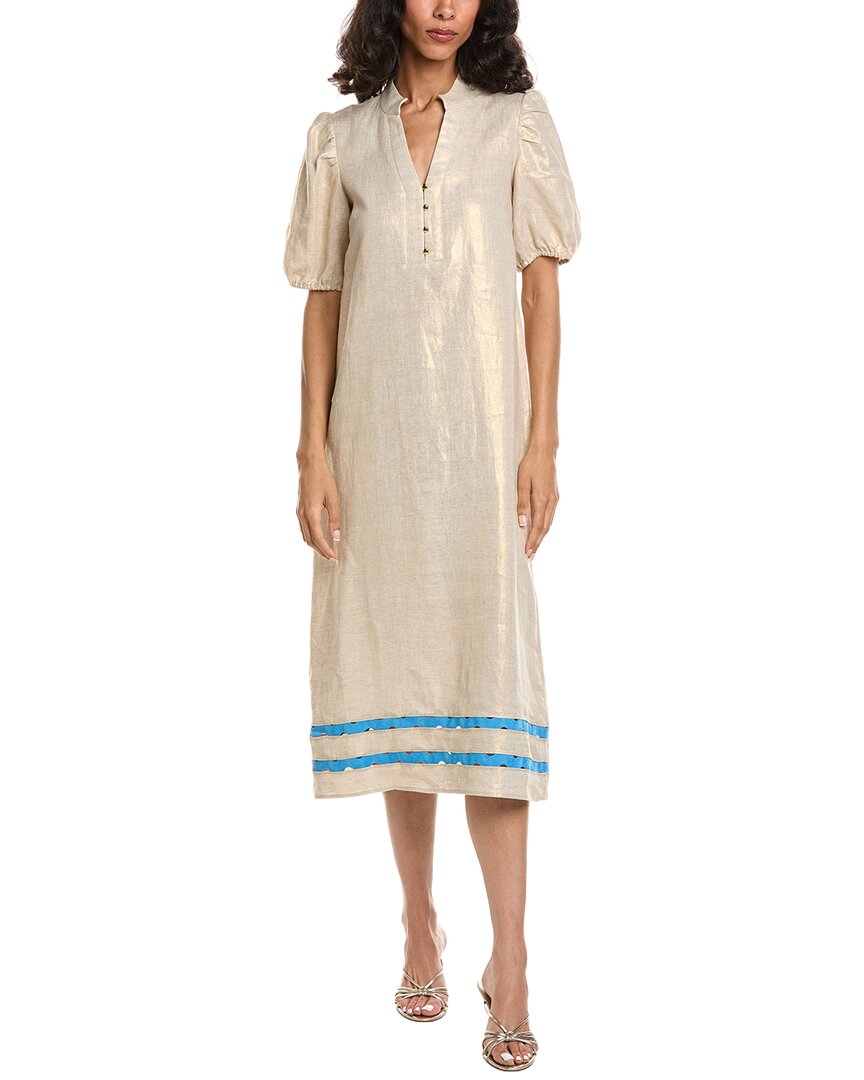 Sail To Sable Puff Sleeve Linen Midi Tunic