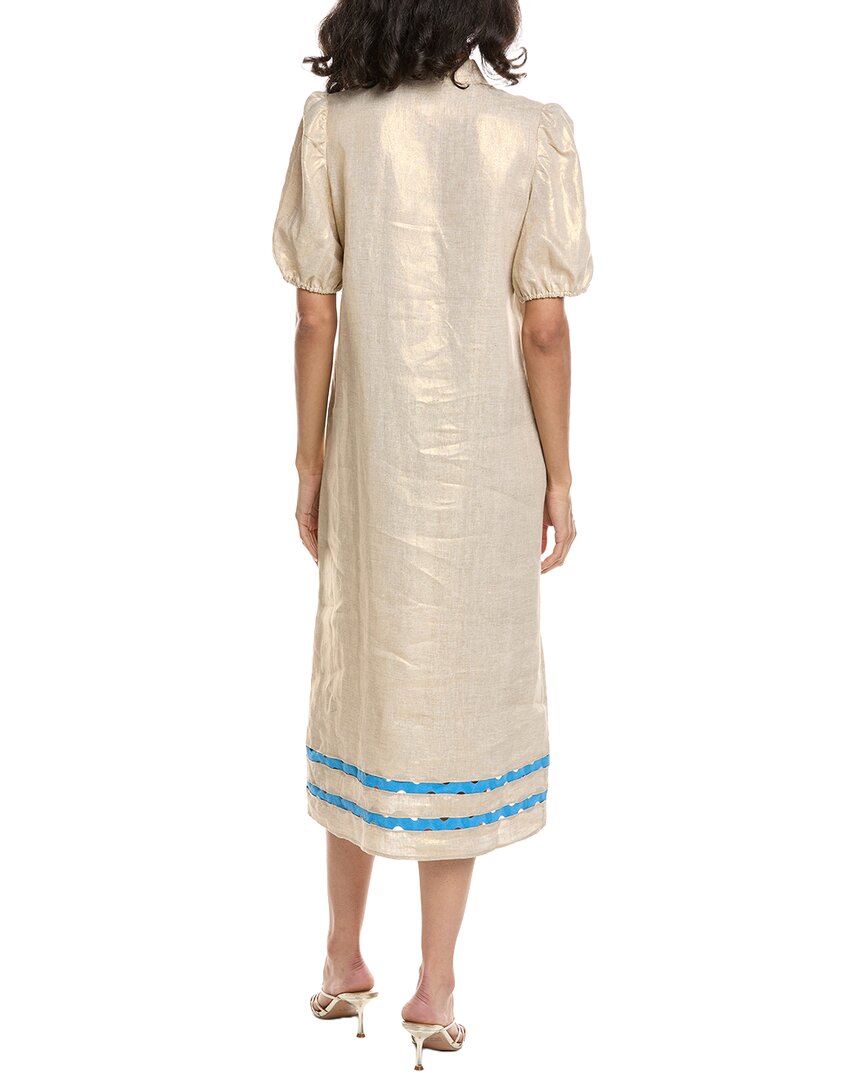 Sail To Sable Puff Sleeve Linen Midi Tunic