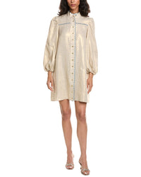 Sail To Sable Scalloped Linen Shift Dress