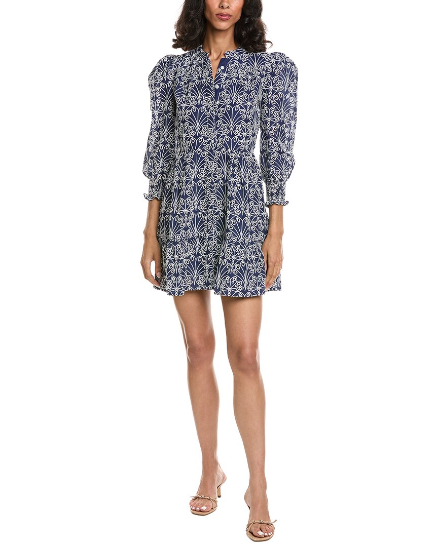 Sail To Sable Embroidered Mini Dress