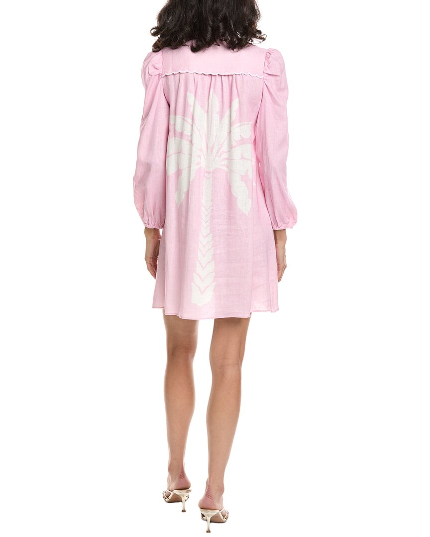 Sail To Sable Scalloped Linen-Blend Shift Dress