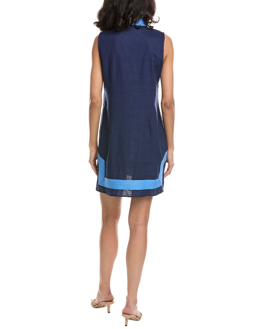 Sail to Sable Sail To Sable Contrast Linen-Blend Tunic
