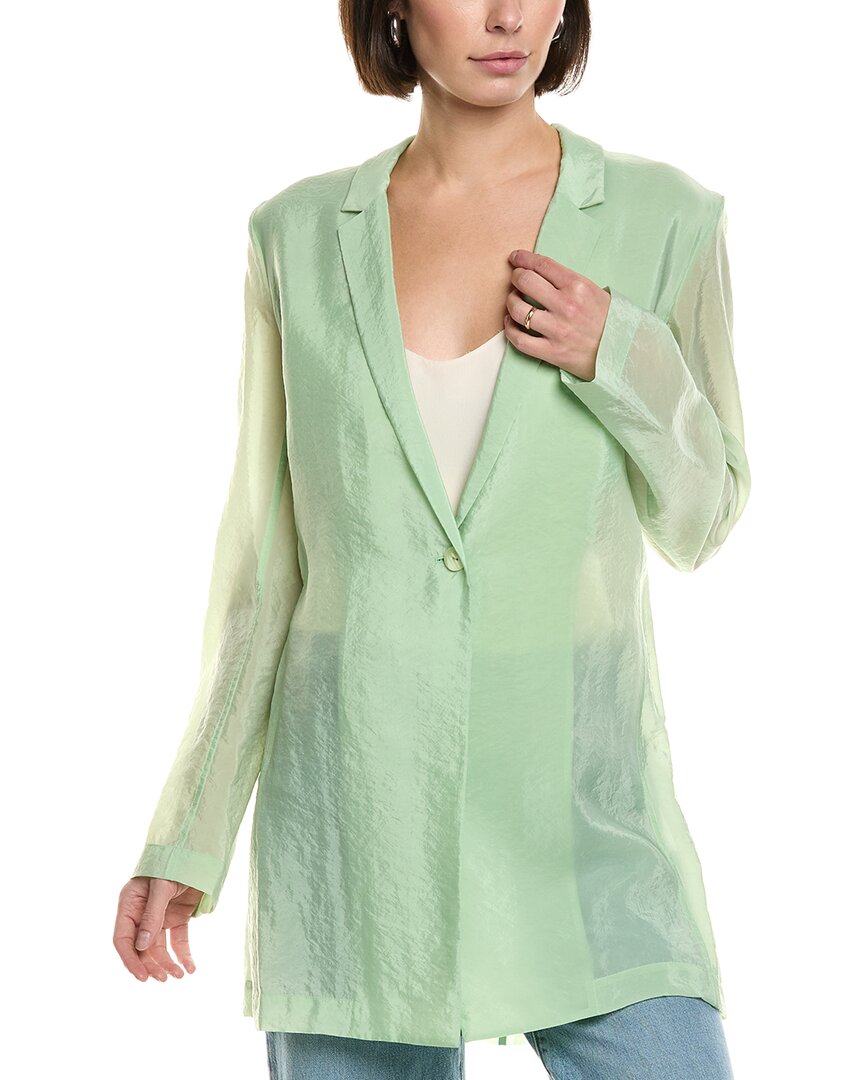 Lapointe Sheer Silk-Blend Blazer