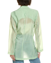 Lapointe Sheer Silk-Blend Blazer