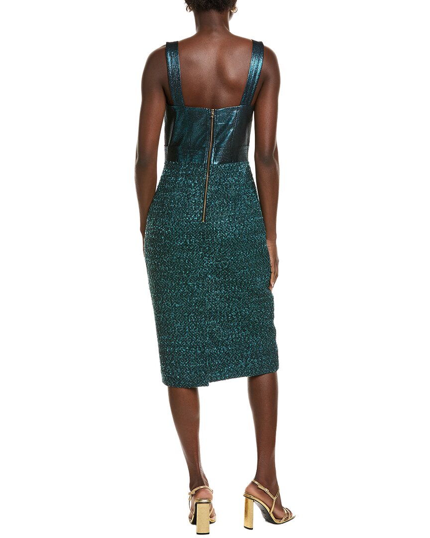 St. John Textured Wool-Blend Midi Dress
