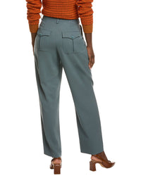 St. John Twill Wool-Blend Pant