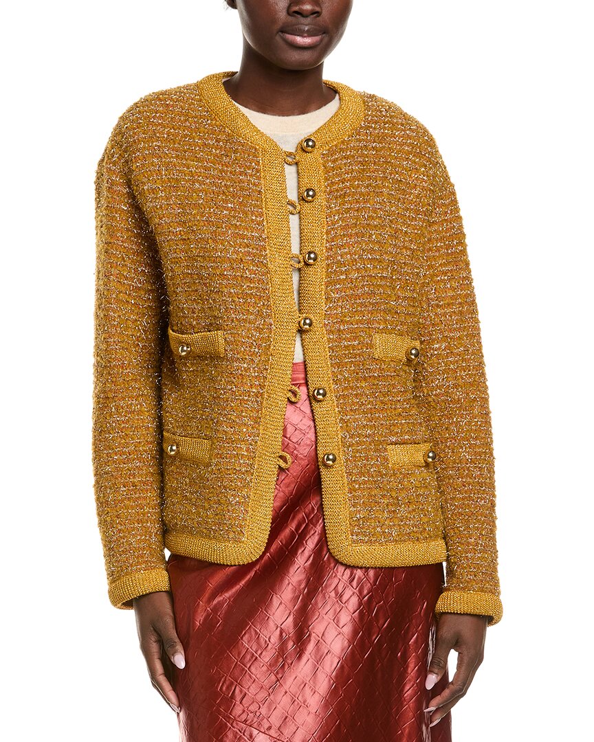 St. John Textured Wool-Blend Jacket