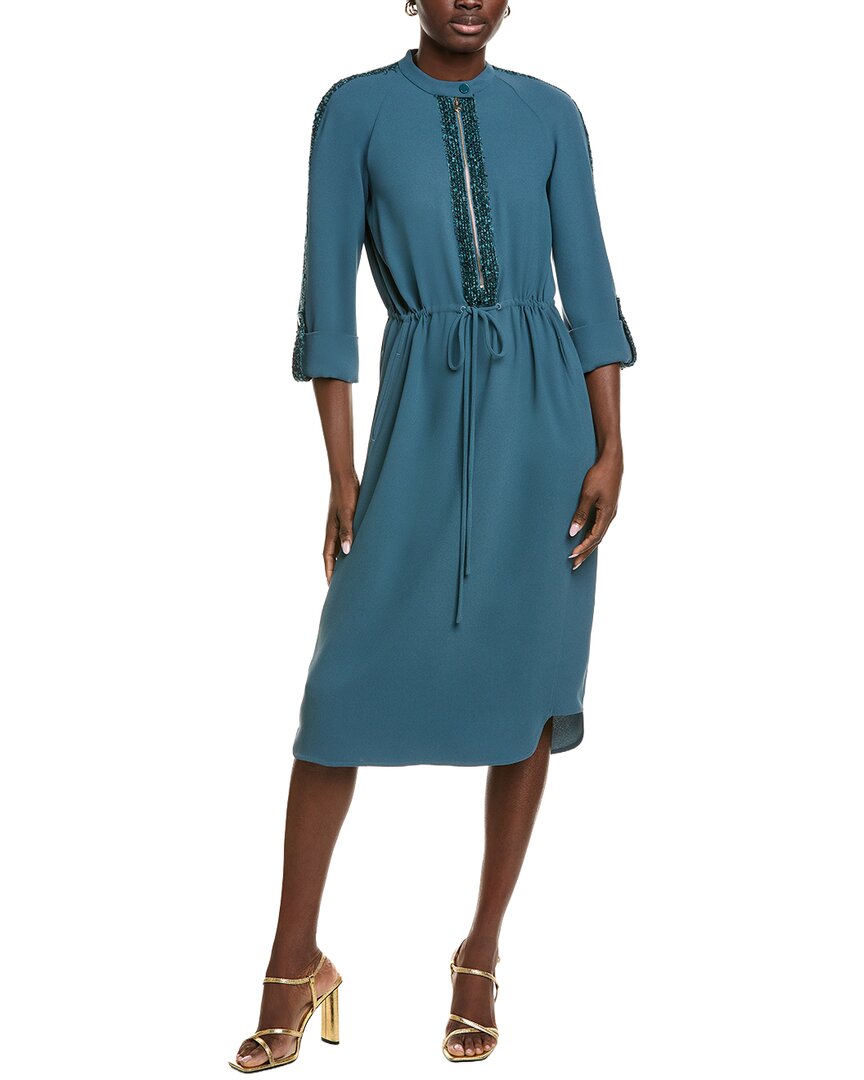St. John Satin Midi Dress