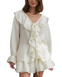 Gvibi 2Pc Blouse & Short Set