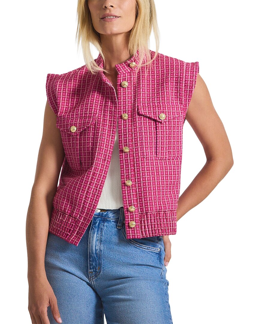 Derek Lam 10 Crosby Namira Cotton Tweed Sleeveless Jacket