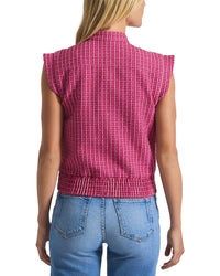 Derek Lam 10 Crosby Namira Cotton Tweed Sleeveless Jacket