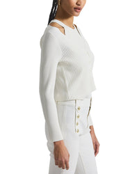 Derek Lam 10 Crosby Lonnie Viscose Knit Layered Cardigan